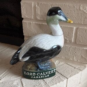 Canadian Duck Figurine - Black, White, and Yellow